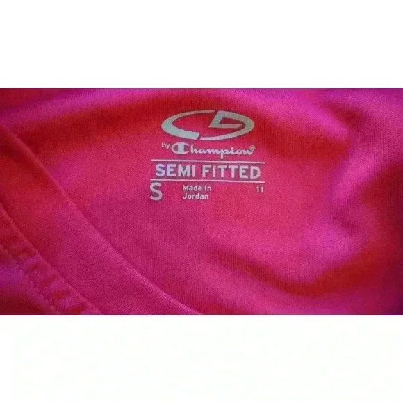 C9 by Champion Women's Hot Pink SHORT SLEEVE SEMI FITTED Short Sleeve Shirt, Siz - Picture 5 of 12
